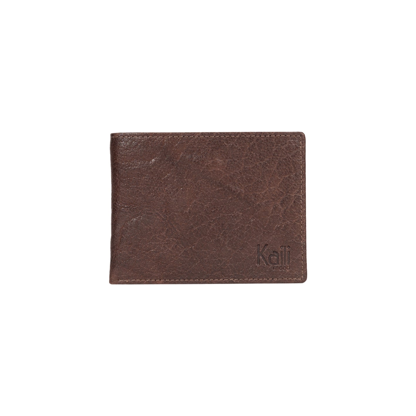 K10603BB | Men's Wallet in Genuine Full-Grain Leather, Milled. Dark Brown Color. Coin Pocket. Closed Dimensions: 12.5 x 9.3 x 1 cm. Packaging: Rigid Gift Box with bottom/lid-2