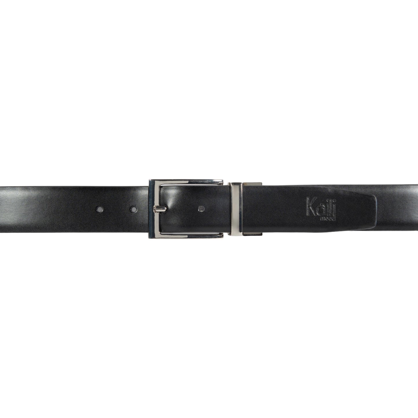 K4002AFB | Men's Double-Sided Belt in Genuine Leather, Smooth and Suede. Color: Black/Grey. Dimensions: 125 x 3.5 x 0.5 cm (waistline 110 cm). Packaging: Rigid Gift Box with lid/bottom-2