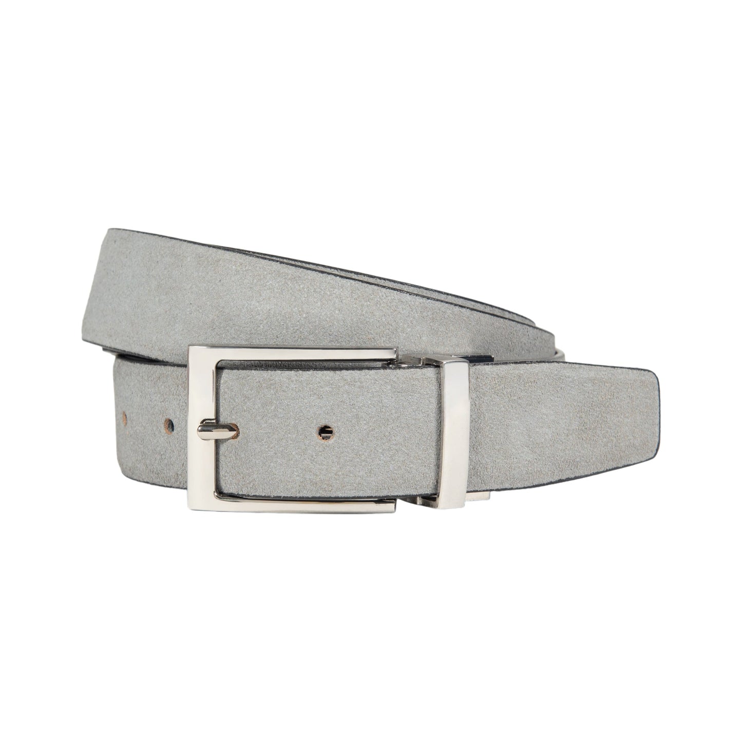 K4002AFB | Men's Double-Sided Belt in Genuine Leather, Smooth and Suede. Color: Black/Grey. Dimensions: 125 x 3.5 x 0.5 cm (waistline 110 cm). Packaging: Rigid Gift Box with lid/bottom-3