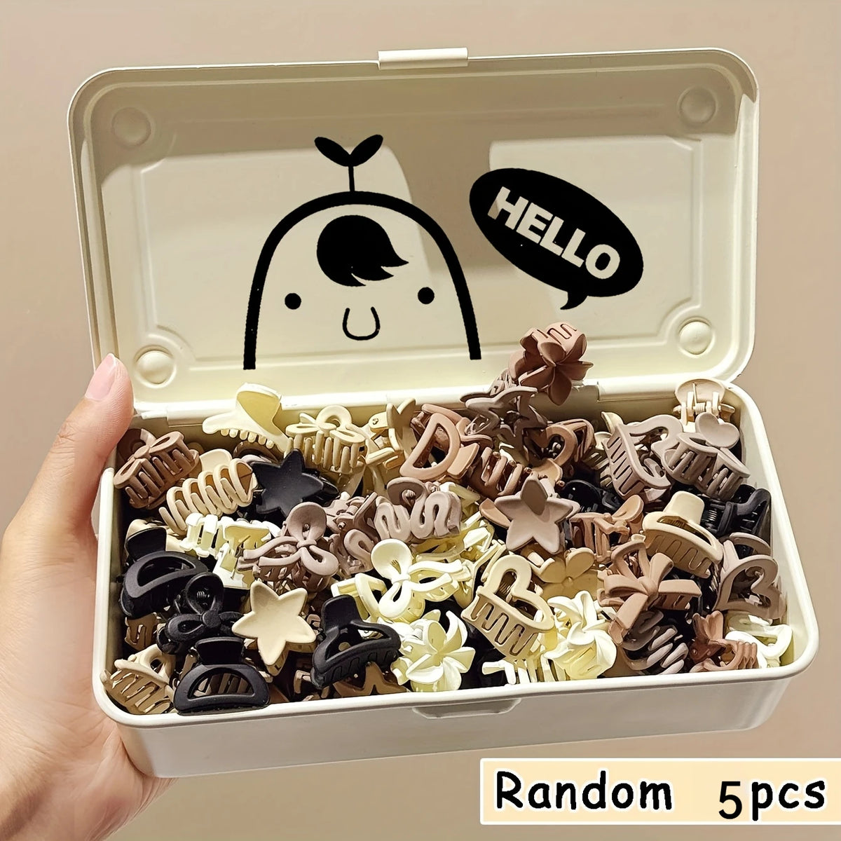 5/10/20/30pcs Beige Mixed Pack Small Clips, Cute Girl Accessories - Perfect for Daily Use, Special Occasions, or Travel Gifts