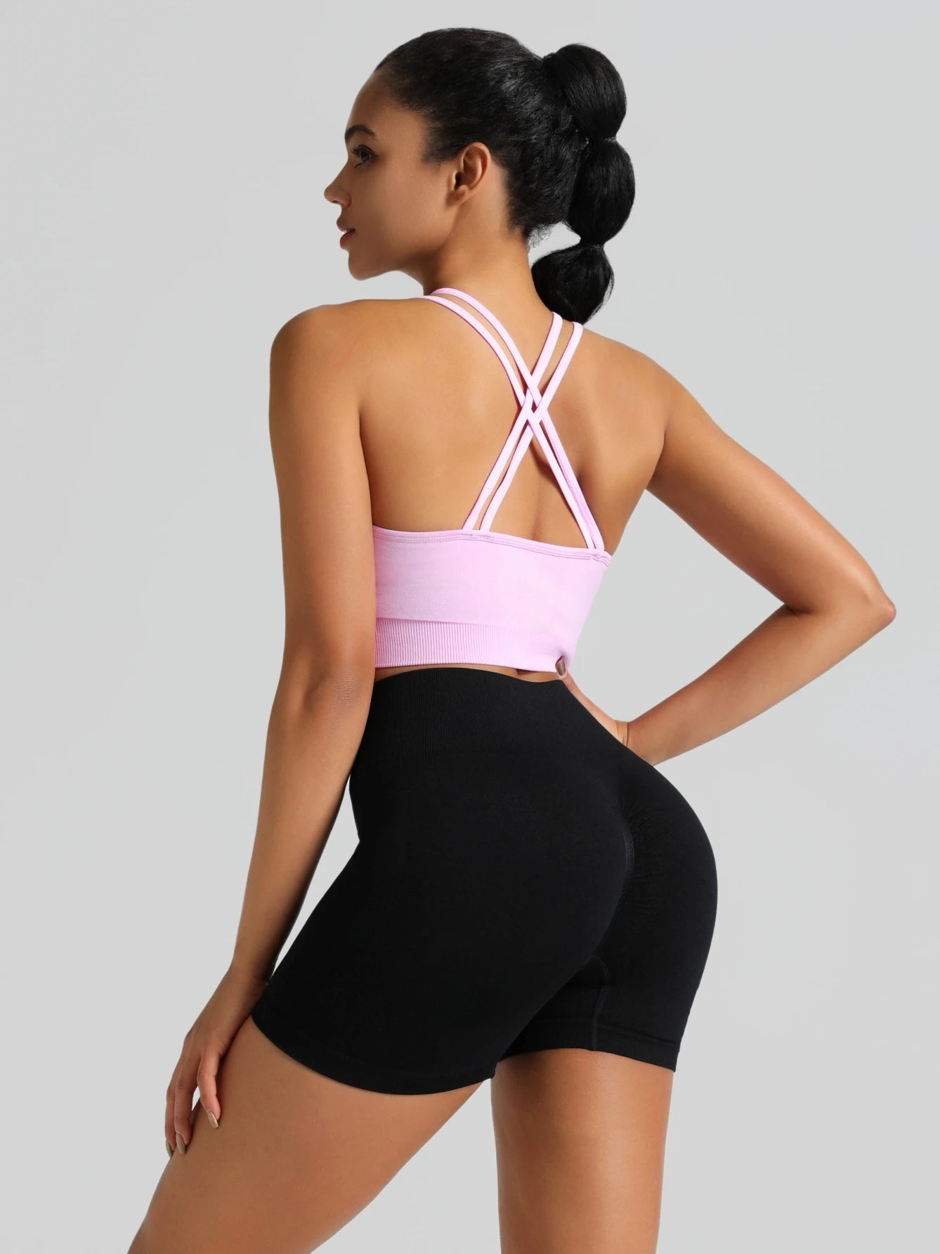 women's High Waisted Yoga Shorts Butt Lifting Tummy Control Workout Fitness Running Stretchy Booty Lift Leggings Gym Activewear