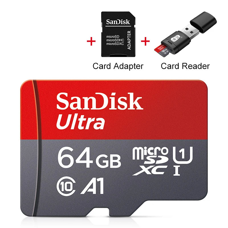 SanDisk Micro-SD Card 32GB 64GB 256GB 128GB A1 Memory Cards Class 10 Flash Drive Cards 32GB cartao de memoria For Phone