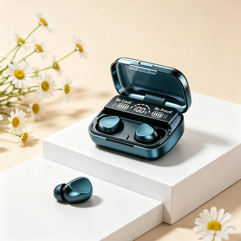 Bluetooth Earphones Handfree LED Dispay Headphones Bluetooth HiFi Stereo Music Wireless Earbuds Waterproof Gaming Headset
