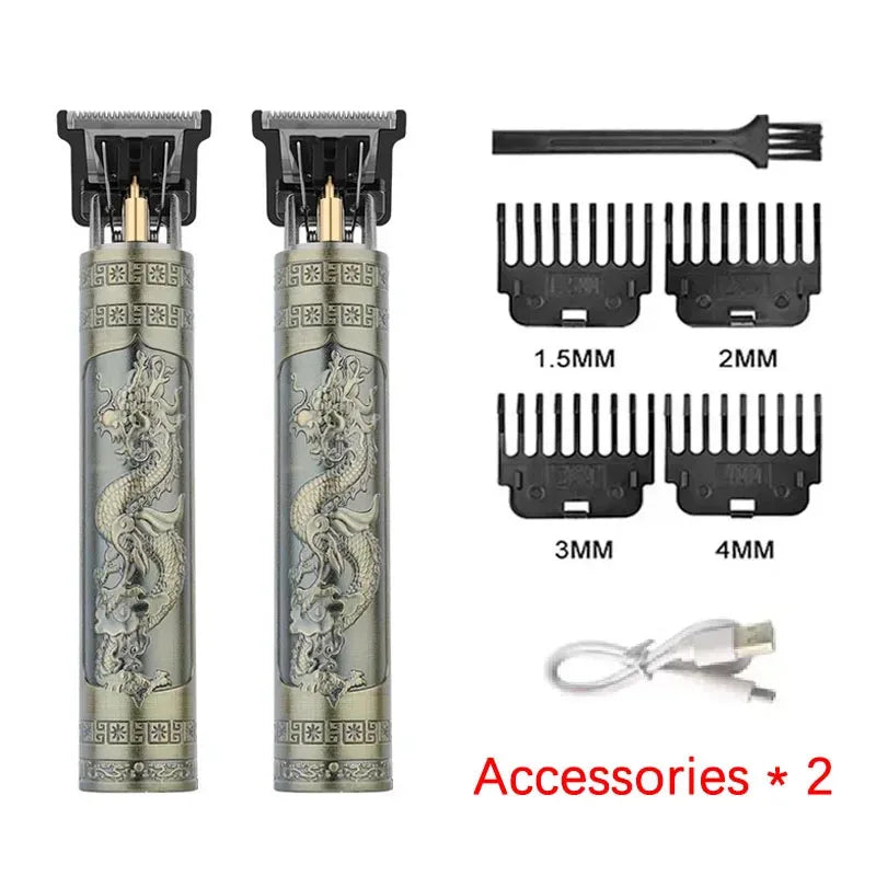 OHS Rechargeable  Vintage T9 Cordless Hair Cutting Machine Electric Shaver For Man Hair Clipper Barber Trimmer Beard Razors
