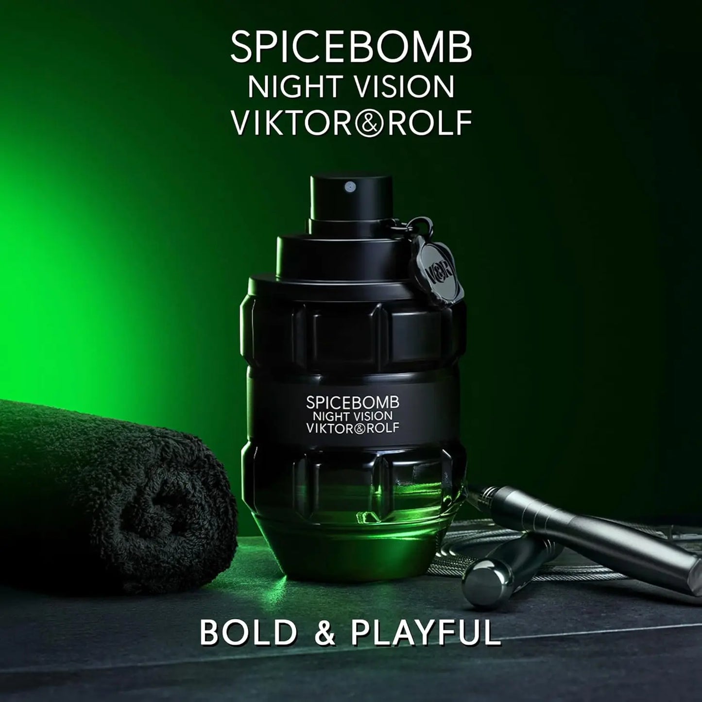 Viktor&Rolf Spicebomb Nightvision Eau de Toilette for Men | Warm Spicy Fragrance with Bergamot & Black Notes