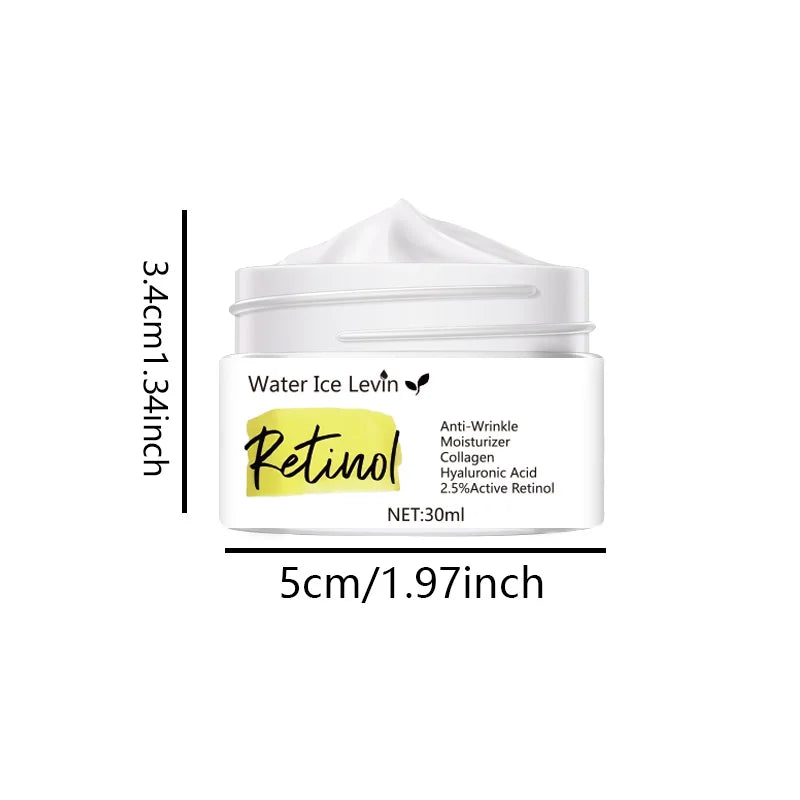 30g Retinol Moisturizing Cream for Face, Body and Hands, Suitable for Women and Men, Containing Retinol Collagen, Alcohol-Free Ingredients