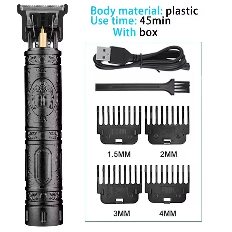 Cordless Electric Hair Cutting Machine Vintage Hair Clipper Portable Shaver Barber USB Fast Charging Hair Trimmer For Hairdresse