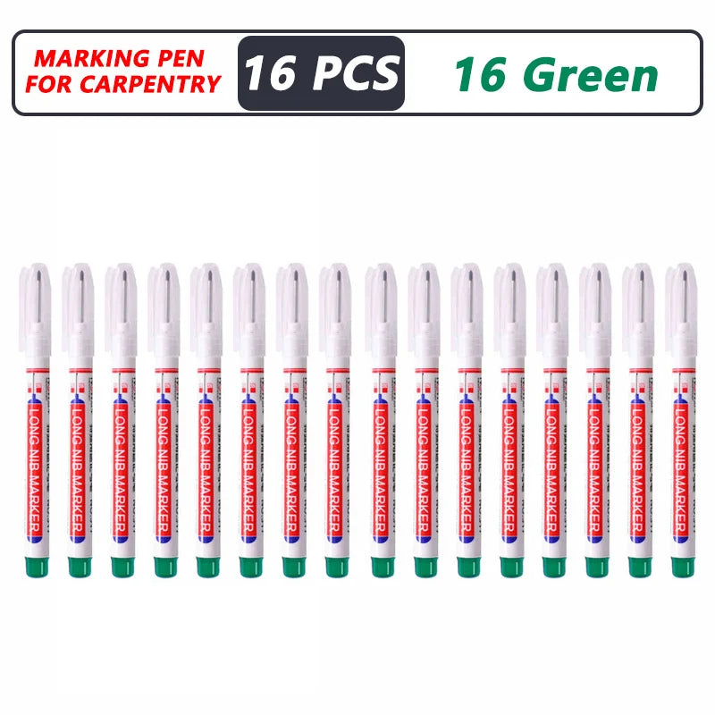1-40PCS 20mm Deep Hole Long Nib Head Markers For Metal Perforating Pen Waterproof Bathroom Woodworking Decoration Multi-Purpose