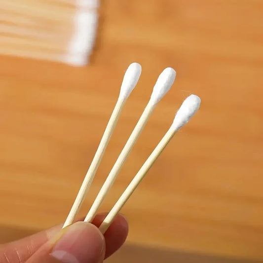 2000/1000pcs Double-Headed Wooden Cotton Swabs Unscented for Makeup Removal And Ear Cleaning.