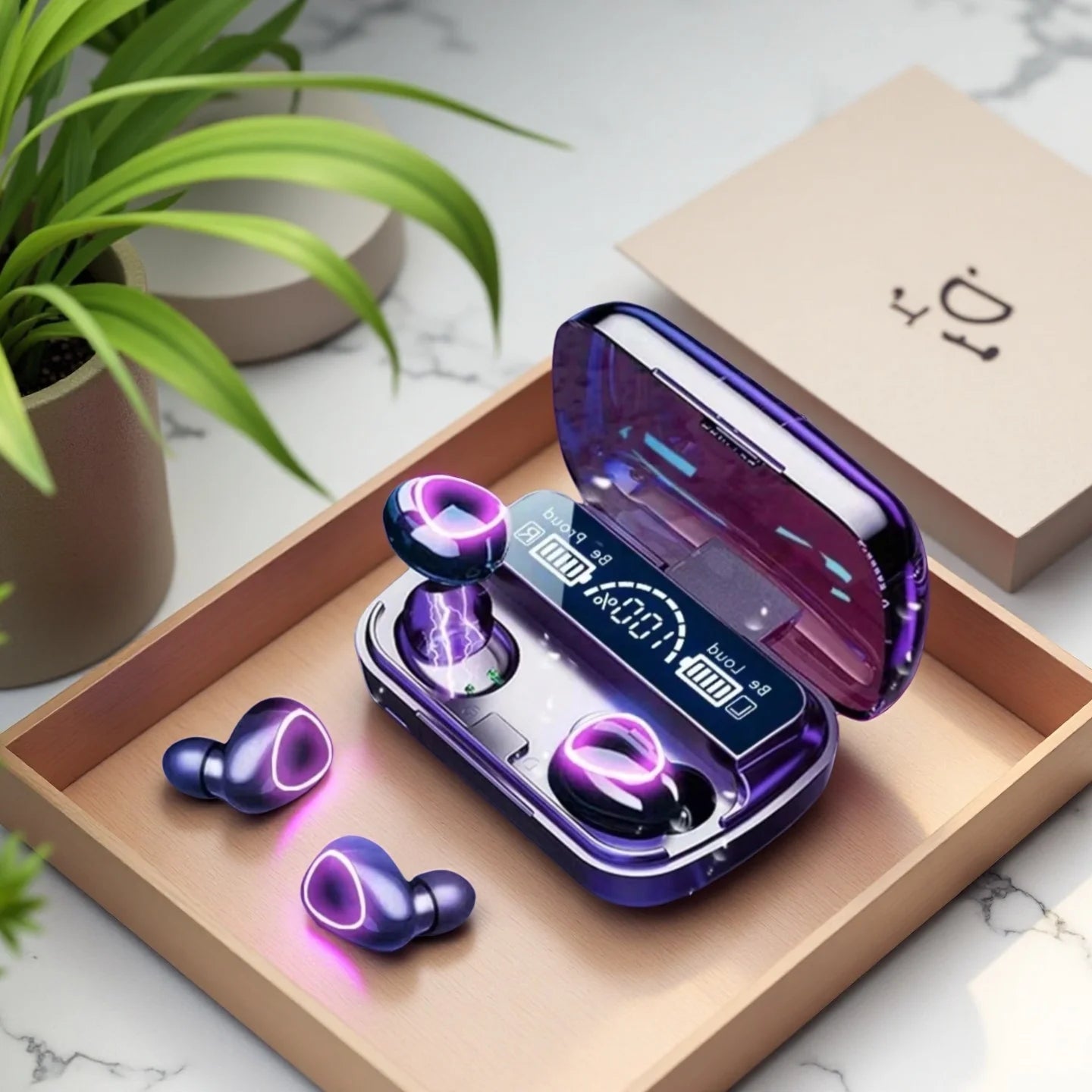 New TWS Bluetooth Earphones Handfree LED Dispay Headphones Bluetooth HiFi Stereo Music Wireless Earbuds for all smartphones