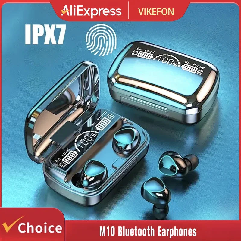 New TWS Bluetooth Earphones Handfree LED Dispay Headphones Bluetooth HiFi Stereo Music Wireless Earbuds for all smartphones