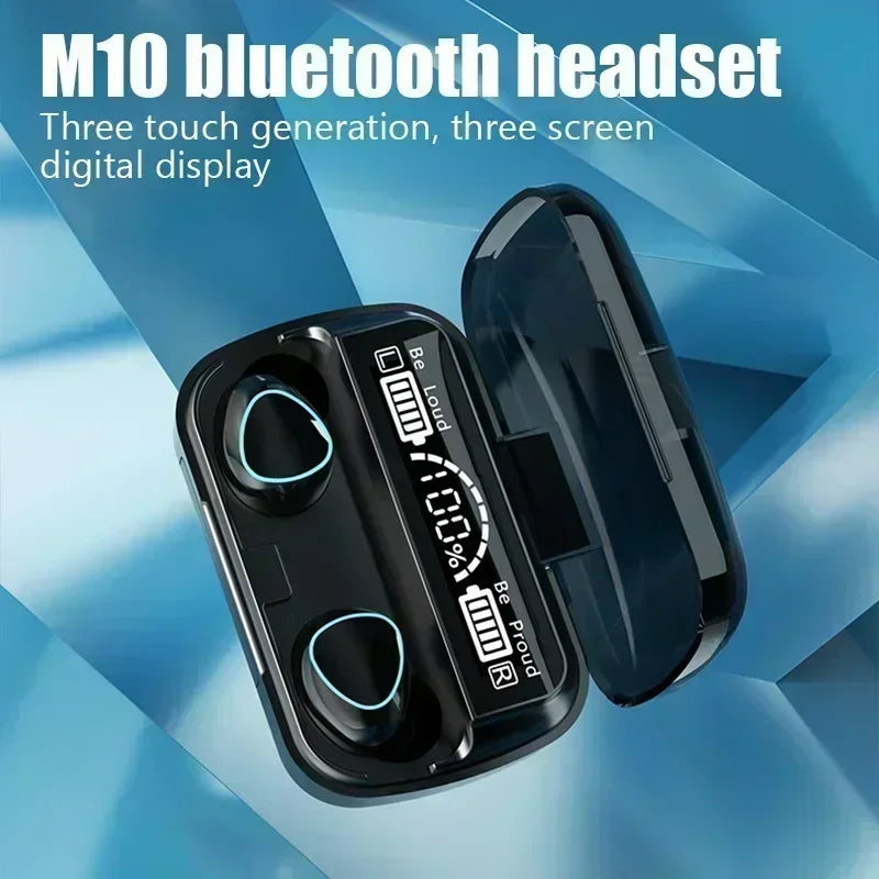 New TWS Bluetooth Earphones Handfree LED Dispay Headphones Bluetooth HiFi Stereo Music Wireless Earbuds for all smartphones