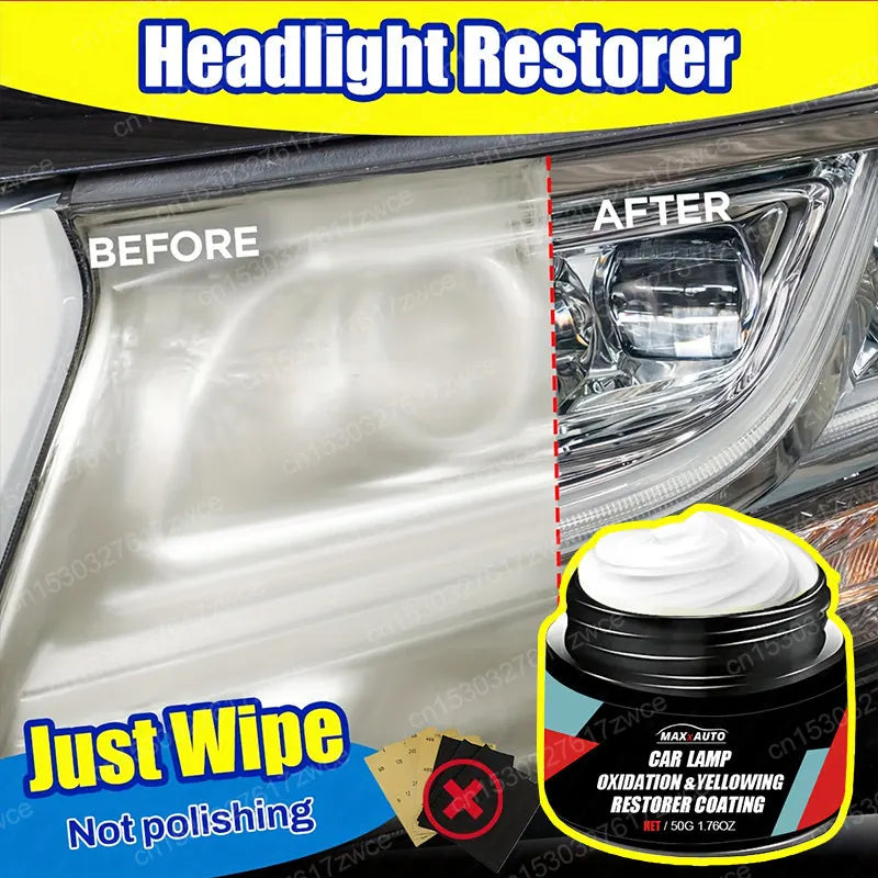 Car Headlight Restoration Polishing Headlamp Scratch Remover Repair Cleaning Paste Remove Oxidation Headlight Polish Liquid