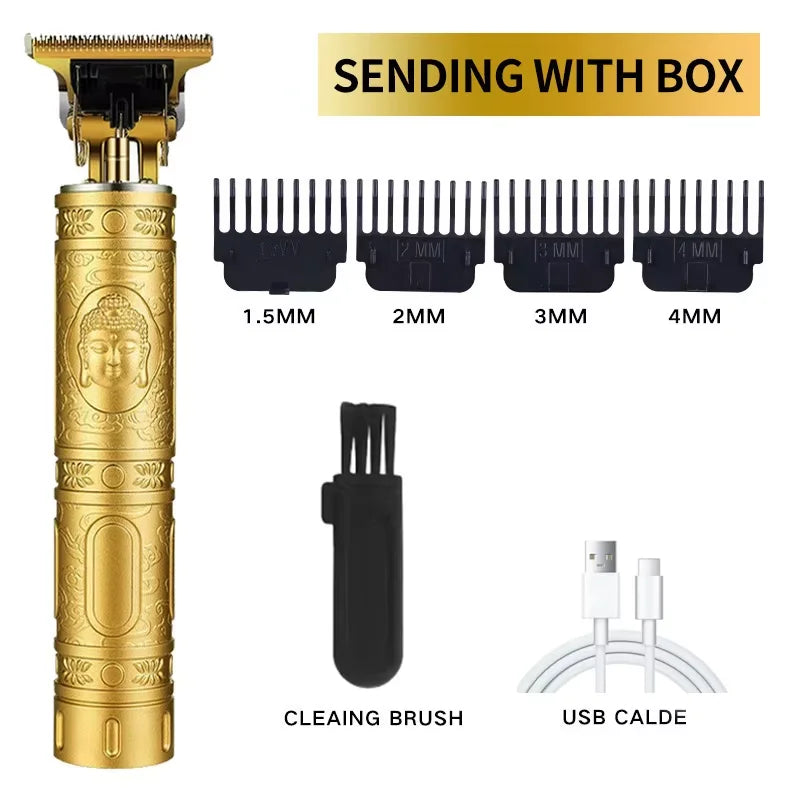 Cordless Electric Hair Cutting Machine Vintage Hair Clipper Portable Shaver Barber USB Fast Charging Hair Trimmer For Hairdresse