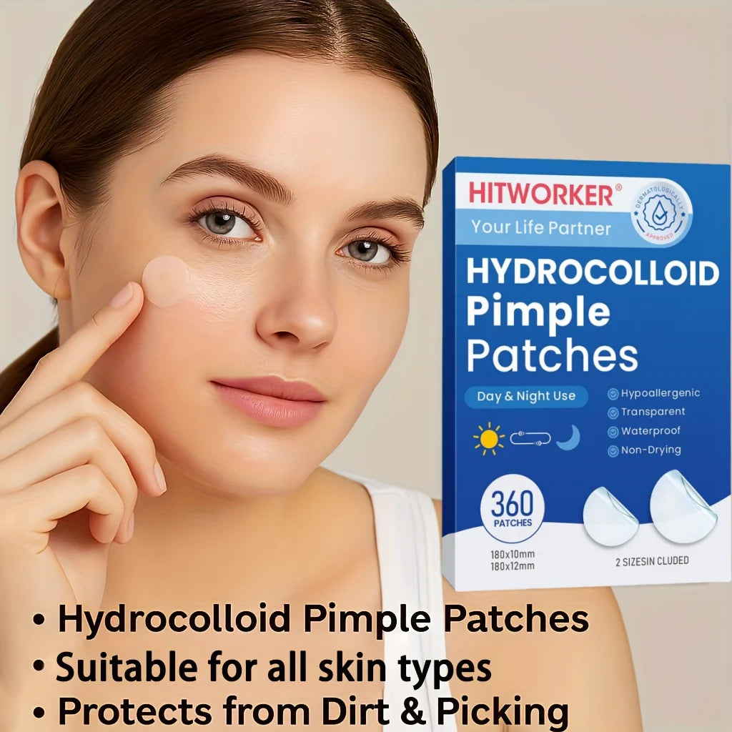 360-Piece Acne Patches with Tea Tree Oil - Fragrance-Free, Suitable for All Skin Types, Covers Blemishes & Deep Cleansing