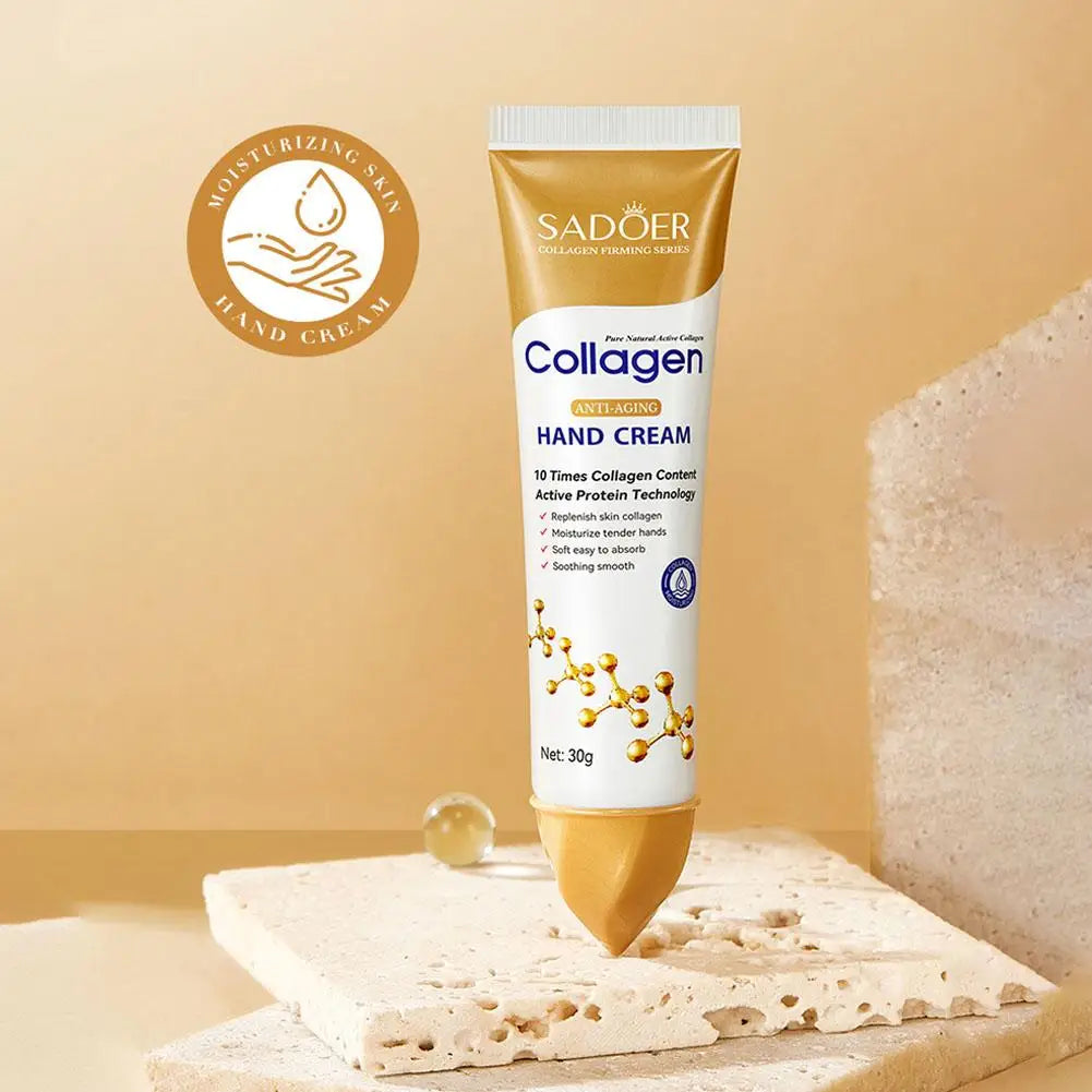 30g Hand Cream For Collagen Essence Anti-Aging Anti-crack Repair Moisturizing Anti-wrinkle Nourish Exfoliating Calluses Handcare