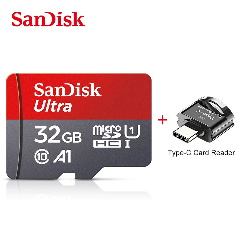 SanDisk Micro-SD Card 32GB 64GB 256GB 128GB A1 Memory Cards Class 10 Flash Drive Cards 32GB cartao de memoria For Phone
