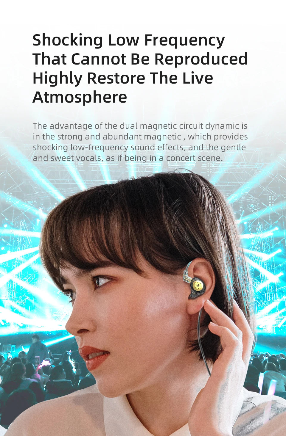KZ EDX Pro Bass Earphones Sport Running Wired Hanging In Ear Headphones Stereo Noise Cancelling Headset Earbuds With Mic Gamer