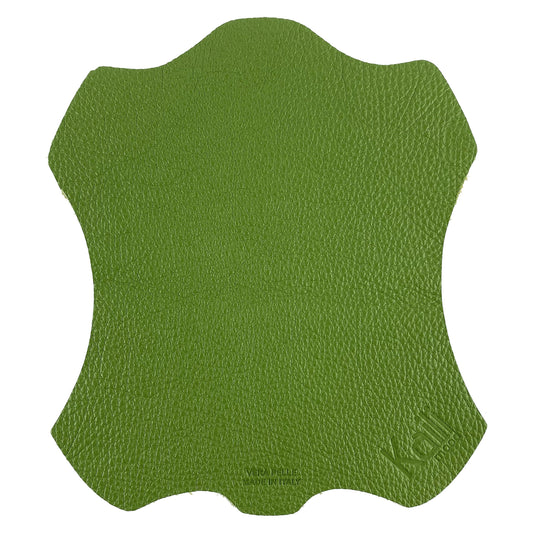 K0001EB | Tappetino per Mouse Made in Italy in Vera Pelle pieno fiore, grana dollaro - Colore Verde - Dimensioni: cm 20 x 23 - Confezione: Sacchetto tubolare Tnt-0