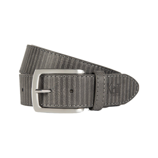 K4009KB | Cintura Uomo Allover in Fodera Pelle Finitura in Pu. Colore Antracite. Dimensioni: cm 125 x 3,8 x 0,5 (giro vita cm 110). Confezione: Gift Box rigido fondo/coperchio-0