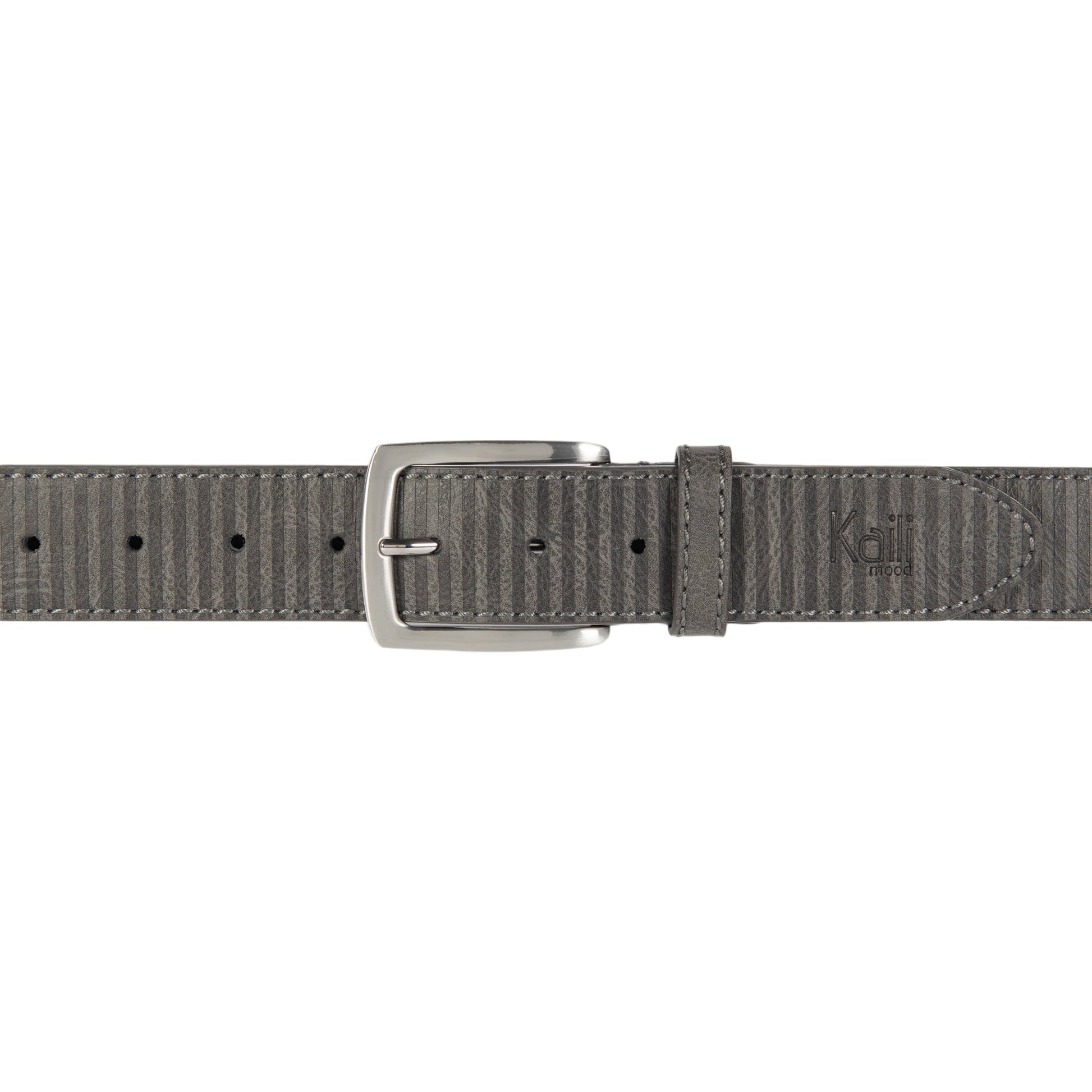 K4009KB | Cintura Uomo Allover in Fodera Pelle Finitura in Pu. Colore Antracite. Dimensioni: cm 125 x 3,8 x 0,5 (giro vita cm 110). Confezione: Gift Box rigido fondo/coperchio-2