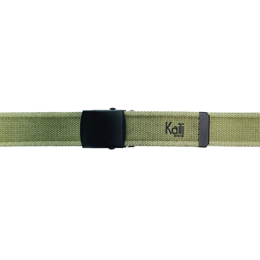 K4010EB | Cintura Nastro Canvas Stone Washed Col. Verde con Fibbia Nero Opaco. Dimensioni: cm 125 x 4 x 0,5 Taglia Unica - Accorciabile. Confezione: Gift Box rigido fondo/coperchio-1