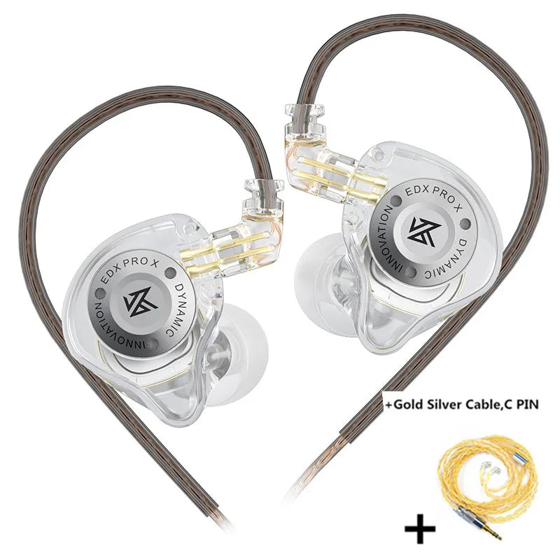 KZ EDX PRO X Dynamic Drive Earphone HIFI Bass Earbud Sport Music Cancelling Headsets 2PIN Cable KZ ZSTX ZSN PRO X EDC EDA ZVX