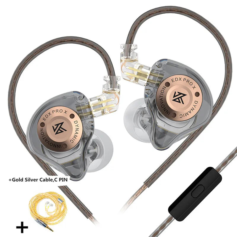 KZ EDX PRO X Dynamic Drive Earphone HIFI Bass Earbud Sport Music Cancelling Headsets 2PIN Cable KZ ZSTX ZSN PRO X EDC EDA ZVX