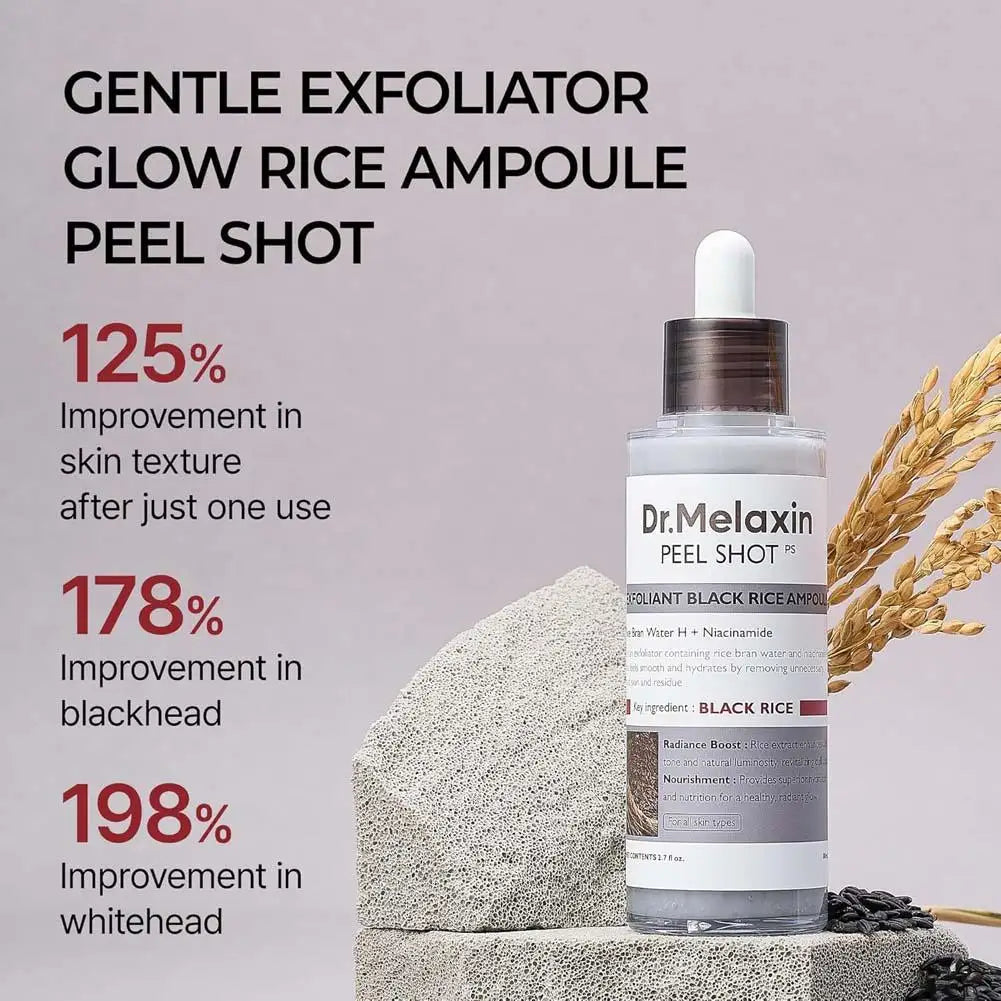 Korean Dr. Melaxin Rice Exfoliating Serum & Facial Care Kit - Moisturizing Stick, Anti-Wrinkle Eye Cream Cleanser Skin care