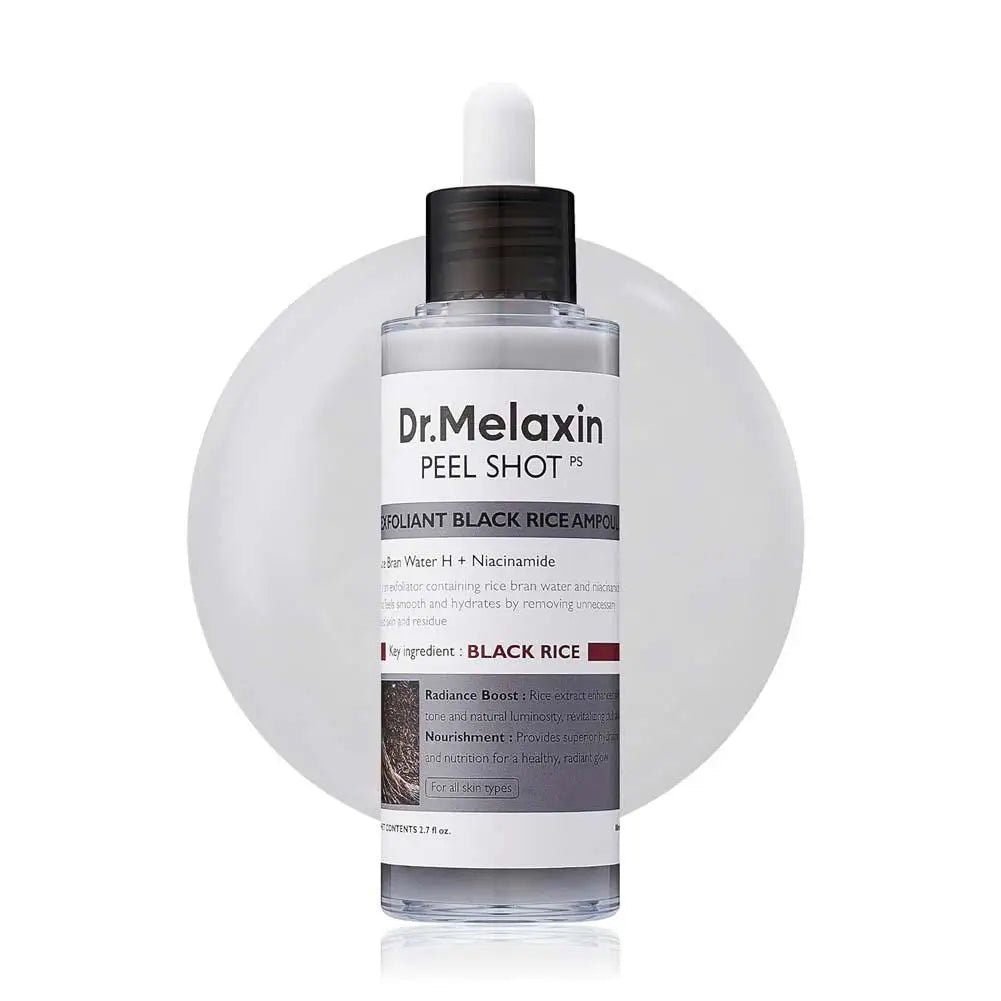 Korean Dr. Melaxin Rice Exfoliating Serum & Facial Care Kit - Moisturizing Stick, Anti-Wrinkle Eye Cream Cleanser Skin care