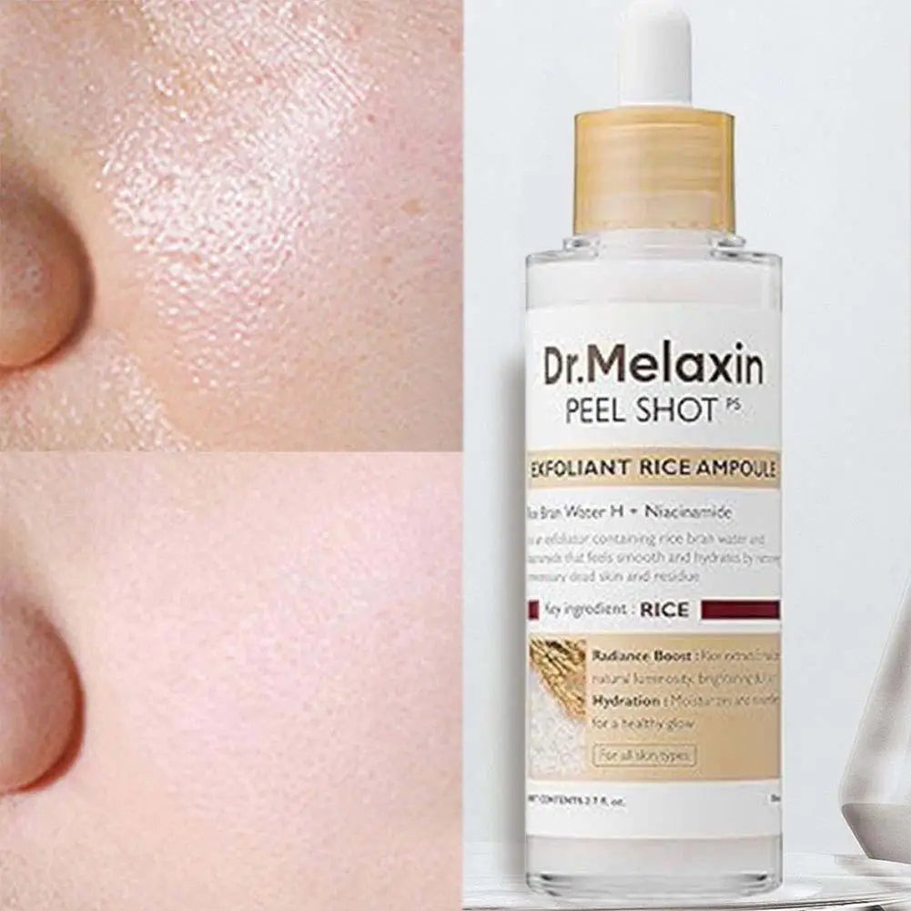 Korean Dr. Melaxin Rice Exfoliating Serum & Facial Care Kit - Moisturizing Stick, Anti-Wrinkle Eye Cream Cleanser Skin care