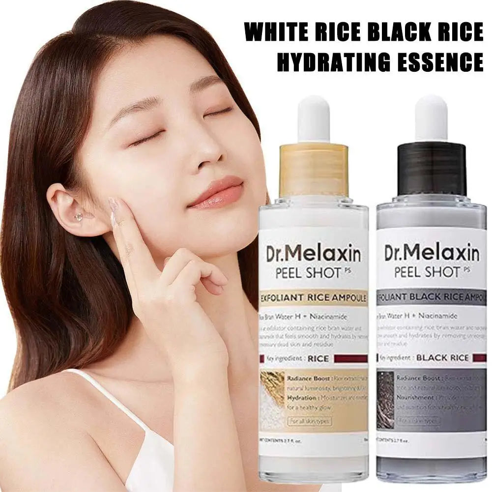 Korean Dr. Melaxin Rice Exfoliating Serum & Facial Care Kit - Moisturizing Stick, Anti-Wrinkle Eye Cream Cleanser Skin care