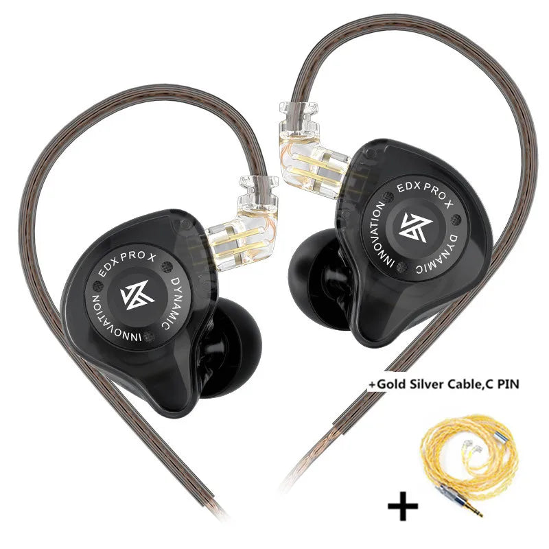 KZ EDX PRO X Dynamic Drive Earphone HIFI Bass Earbud Sport Music Cancelling Headsets 2PIN Cable KZ ZSTX ZSN PRO X EDC EDA ZVX