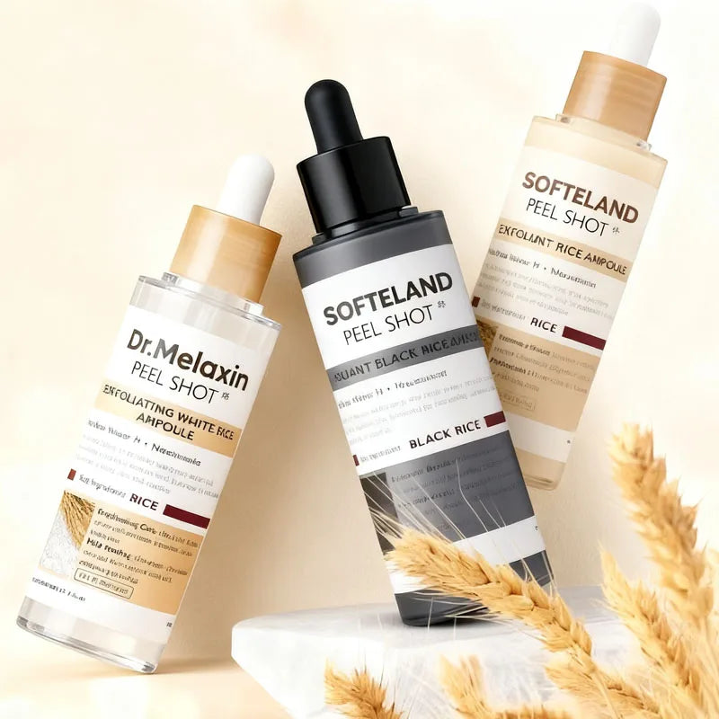 Dr. Melaxin Korean Skin Care Sets Rice Exfoliating Hydrating Facial Serum Softening Serum Acne Removal Hydrating Pore Reduction