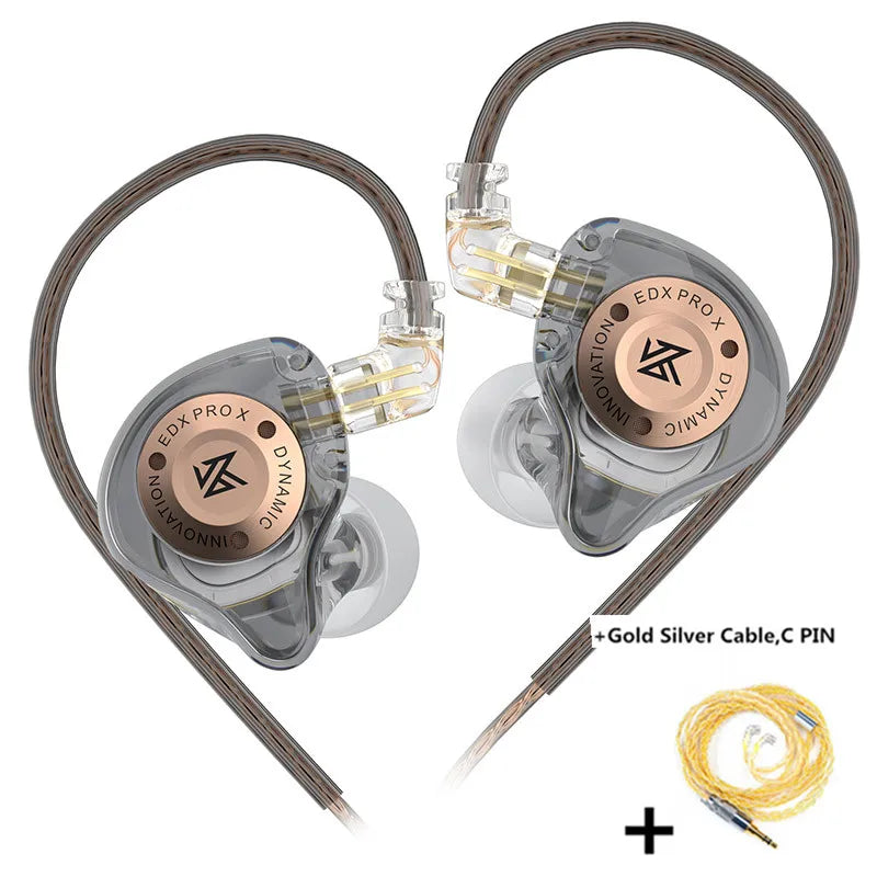 KZ EDX PRO X Dynamic Drive Earphone HIFI Bass Earbud Sport Music Cancelling Headsets 2PIN Cable KZ ZSTX ZSN PRO X EDC EDA ZVX
