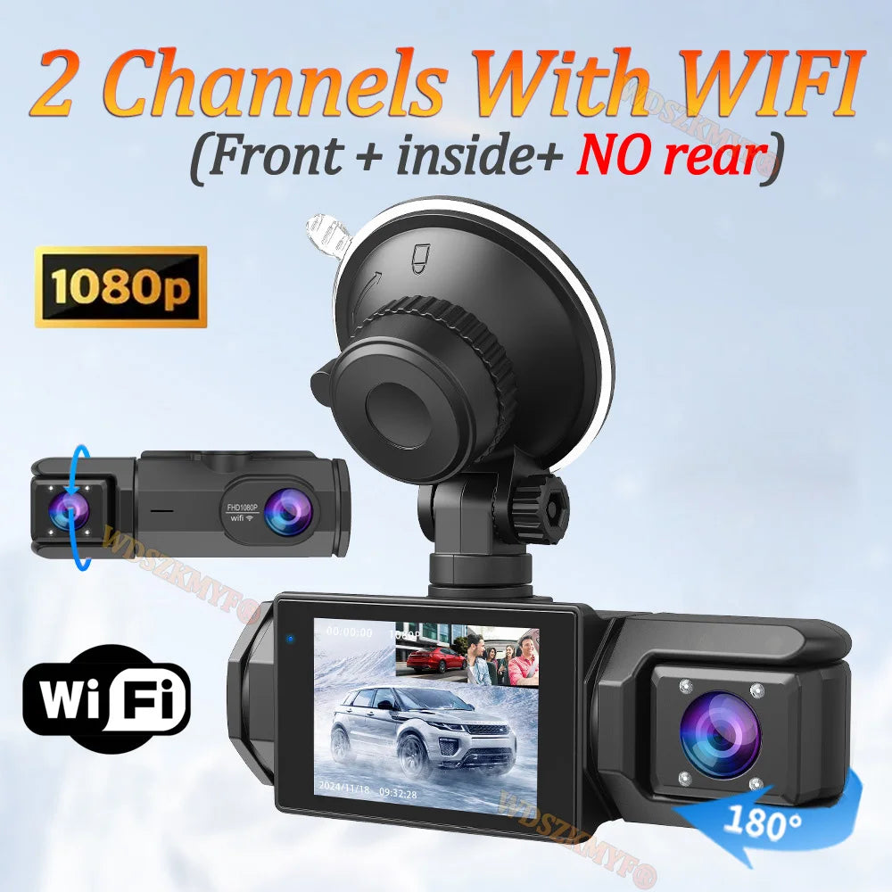 WIFI Dash Cam For Car Camera 1080P Video Recorder HD 2/3Camera Car DVR Front Rear View Camera Night Vision Car Accessories