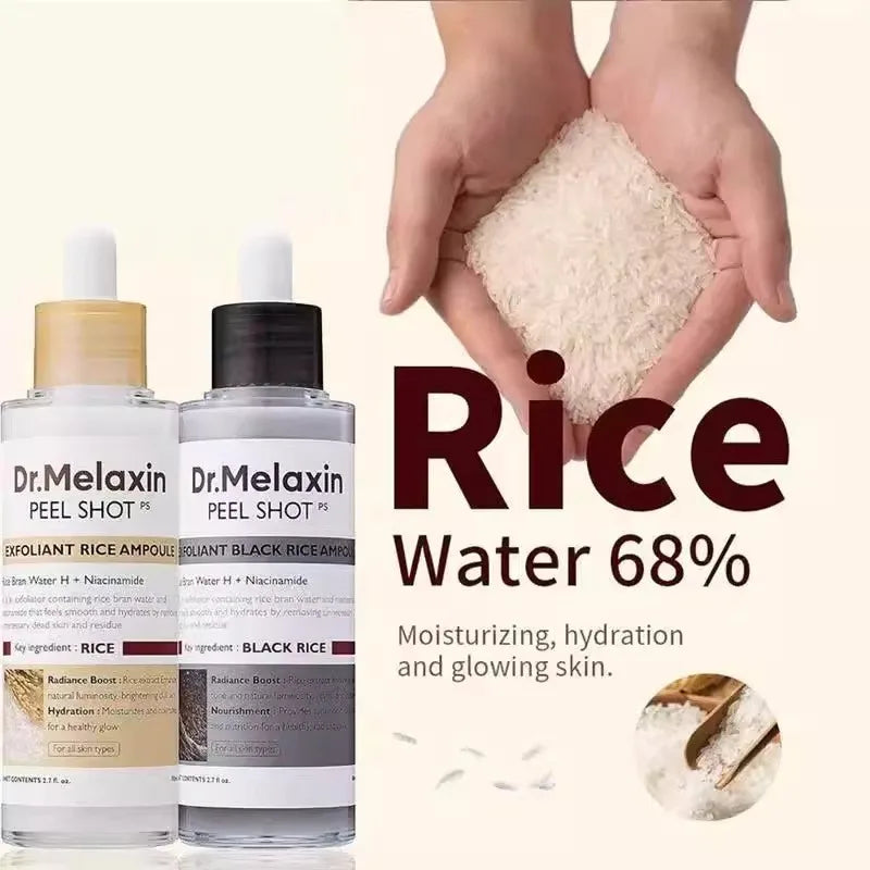 Dr. Melaxin Korean Skin Care Sets Rice Exfoliating Hydrating Facial Serum Softening Serum Acne Removal Hydrating Pore Reduction