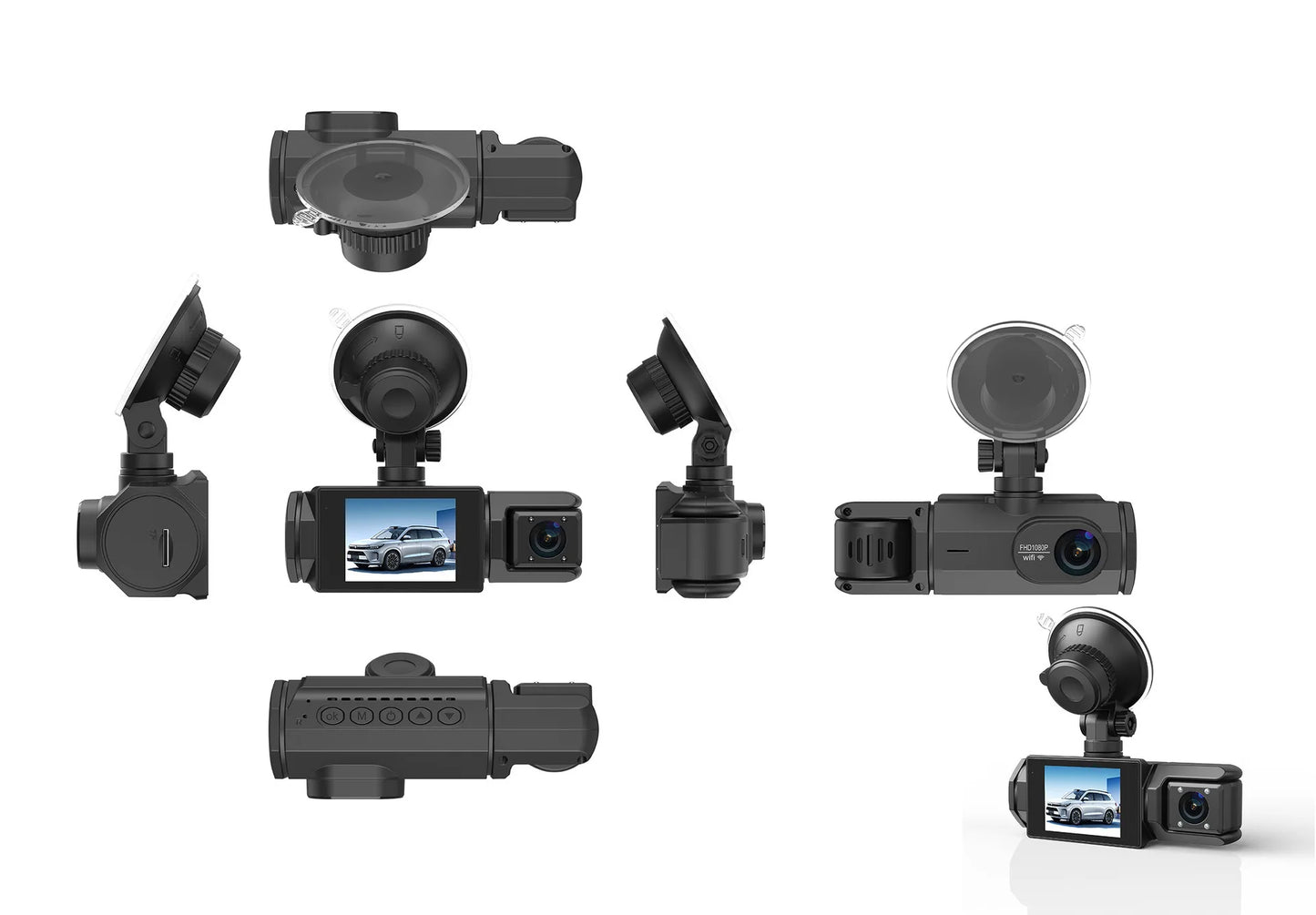 WIFI Dash Cam For Car Camera 1080P Video Recorder HD 2/3Camera Car DVR Front Rear View Camera Night Vision Car Accessories
