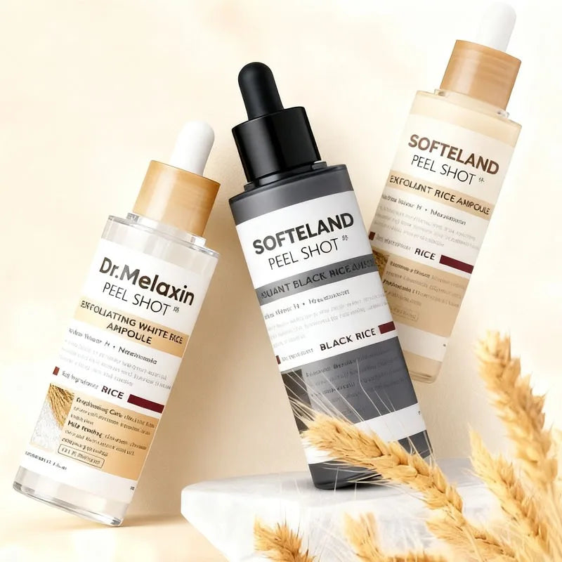 Dr. Melaxin Korean Skin Care Sets Rice Exfoliating Hydrating Facial Serum Softening Serum Acne Removal Hydrating Pore Reduction