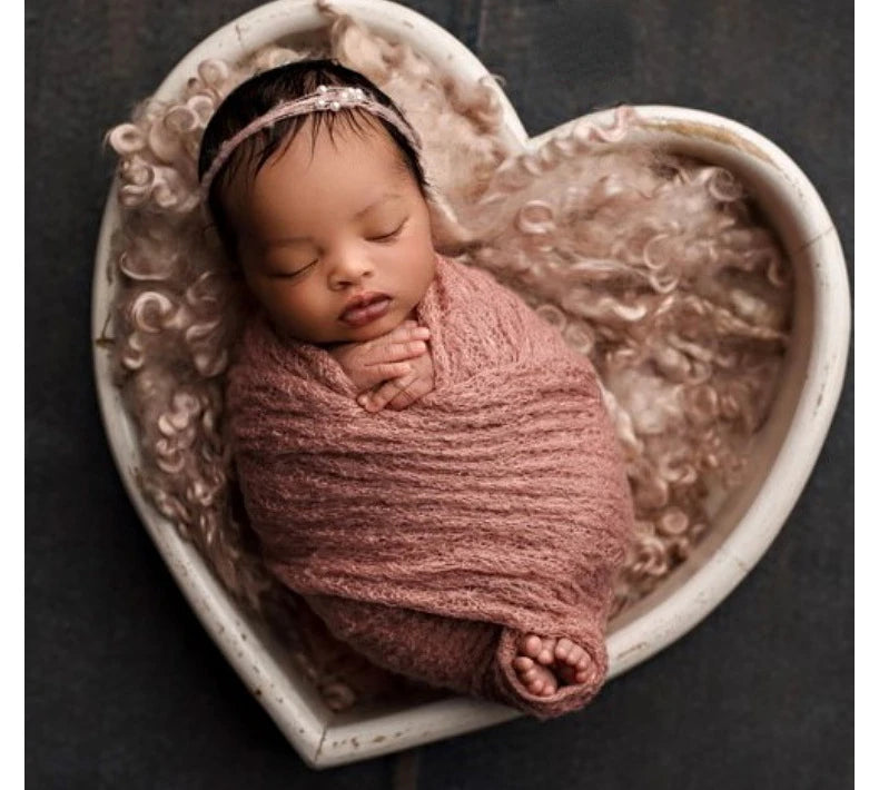 Newborn Photography Props Wrap Soft Mohair Knitted Baby Blanket  Swaddling  Photography  Babies Accessories