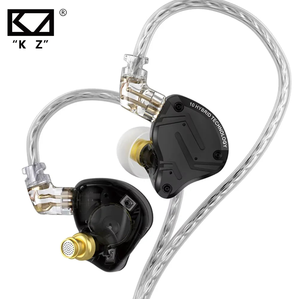 KZ ZS10 PRO X Wired Headphones HD Microphone Pure Sound Quality Hybrid Technology Headphones Monitor Earbuds HIFI Bass Music Hea