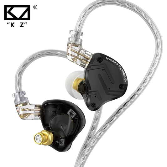 KZ ZS10 PRO X Wired Headphones HD Microphone Pure Sound Quality Hybrid Technology Headphones Monitor Earbuds HIFI Bass Music Hea