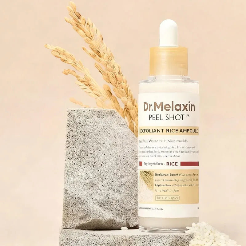 Dr. Melaxin Korean Skin Care Sets Rice Exfoliating Hydrating Facial Serum Softening Serum Acne Removal Hydrating Pore Reduction