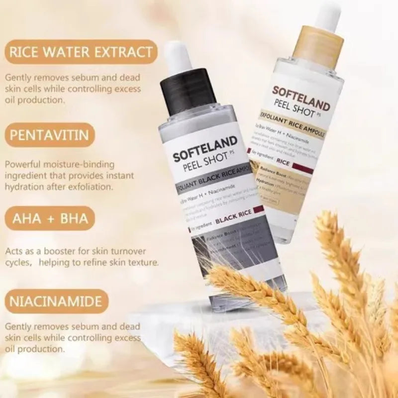 Dr. Melaxin Korean Skin Care Sets Rice Exfoliating Hydrating Facial Serum Softening Serum Acne Removal Hydrating Pore Reduction