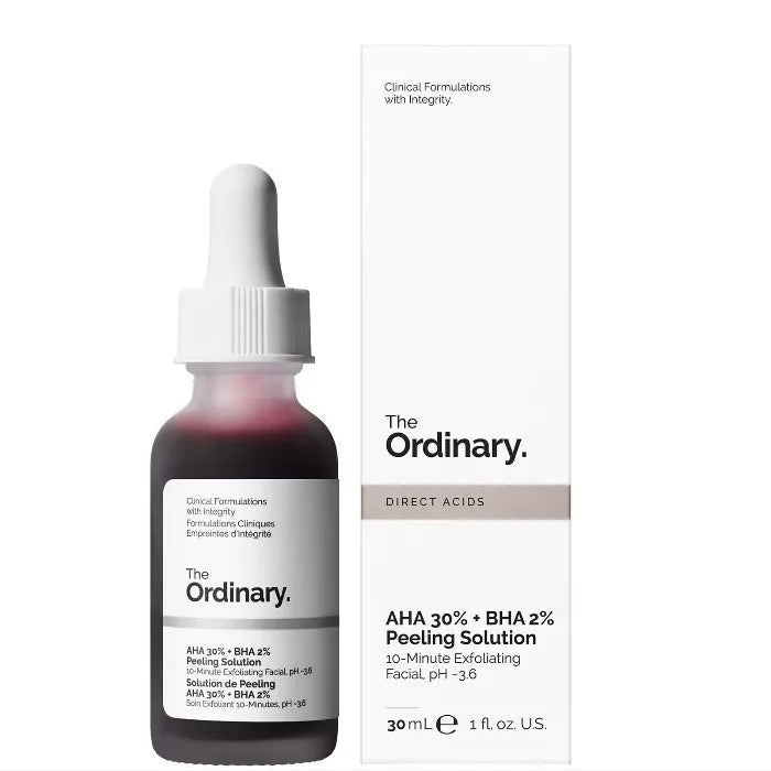 AHA 30%+BHA 2% Peeling Solution 30ml Multi Effect Peeling Solution Exfoliating Facial Brighten Smooth Refine Appearance Of Skin