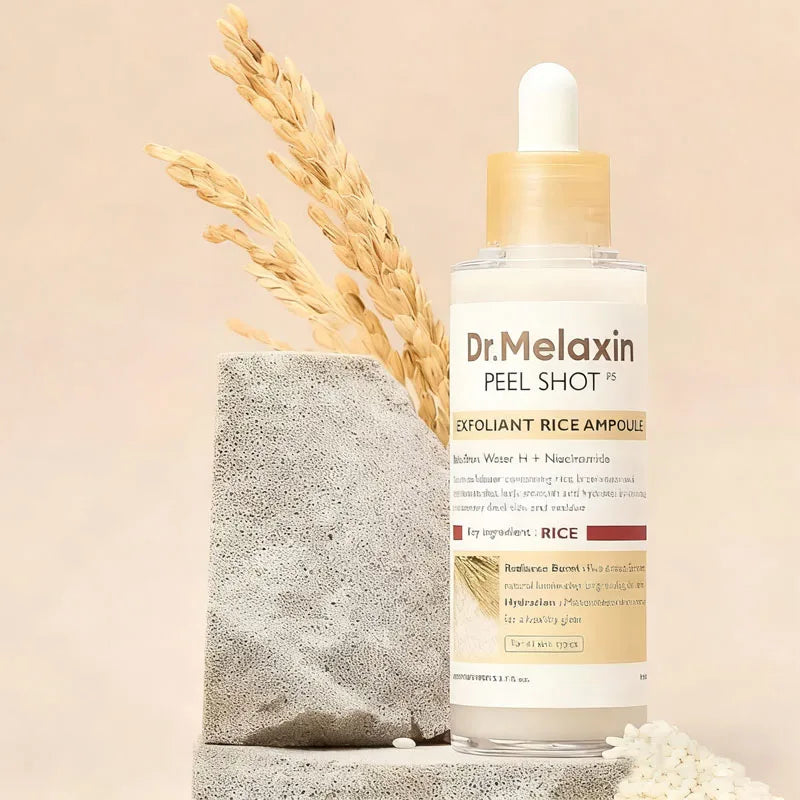 Dr. Melaxin Korean Skin Care Sets Rice Exfoliating Hydrating Facial Serum Softening Serum Acne Removal Hydrating Pore Reduction