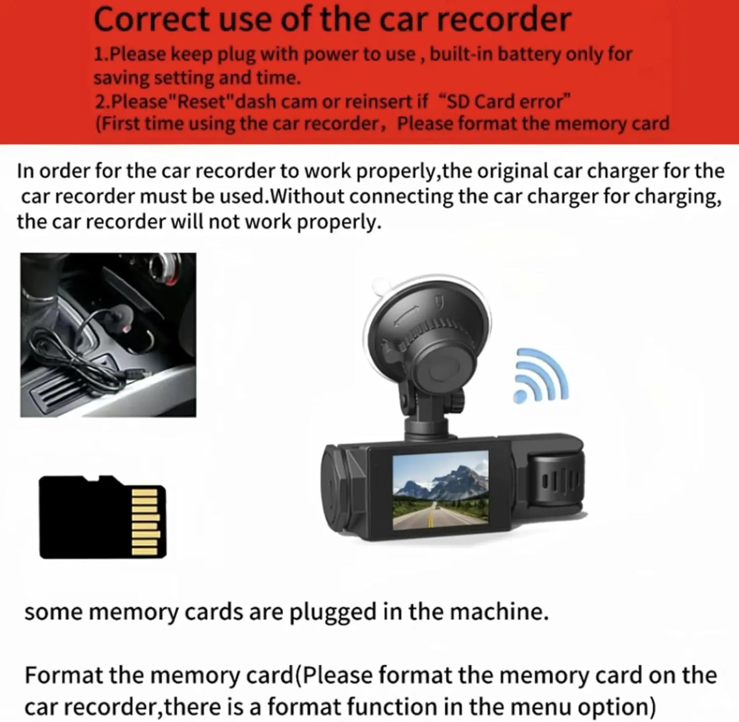 WIFI Dash Cam For Car Camera 1080P Video Recorder HD 2/3Camera Car DVR Front Rear View Camera Night Vision Car Accessories