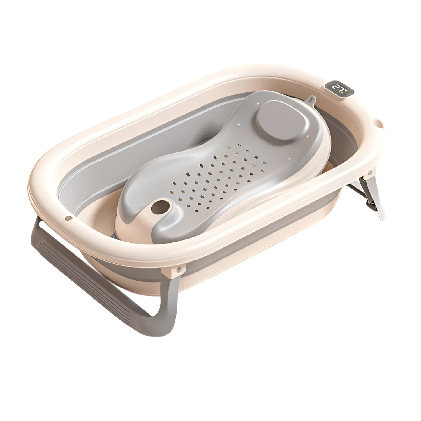 Foldable Baby Bathtub, Safe and Portable Bathing Solution for Infants and Toddlers, Suitable for 6-12 Months, Easy