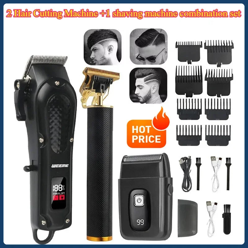 Cordless Electric Hair Cutting Machine Vintage Hair Clipper Portable Shaver Barber USB Fast Charging Hair Trimmer For Hairdresse