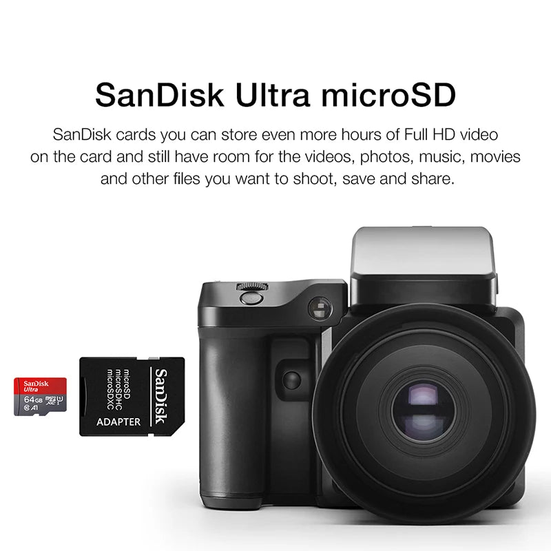 SanDisk Micro-SD Card 32GB 64GB 256GB 128GB A1 Memory Cards Class 10 Flash Drive Cards 32GB cartao de memoria For Phone